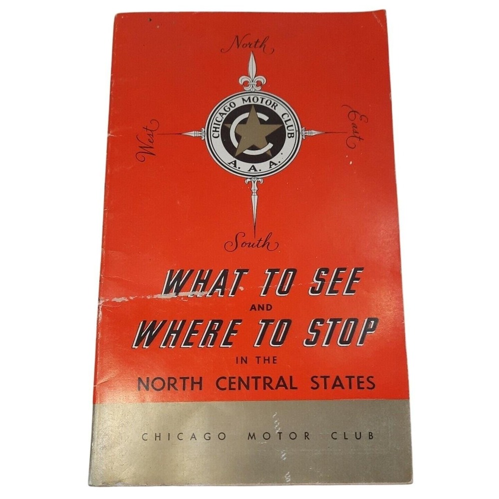 1966-67 AAA Chicago Motor Club Travel Guide North Central States‎ Road Map READ
